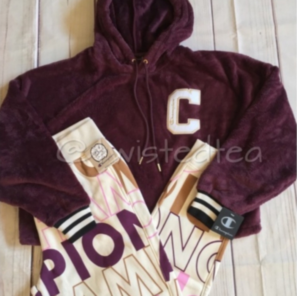 NWT Champion hoodie jogger bundle outfit XL